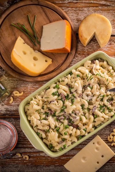 Maccheroni con formaggio — Foto Stock