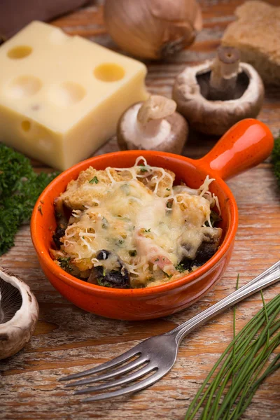 Bröd och ost souffle — Stockfoto