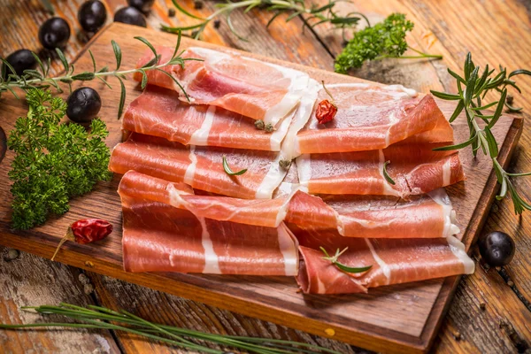 Skivad bacon — Stockfoto