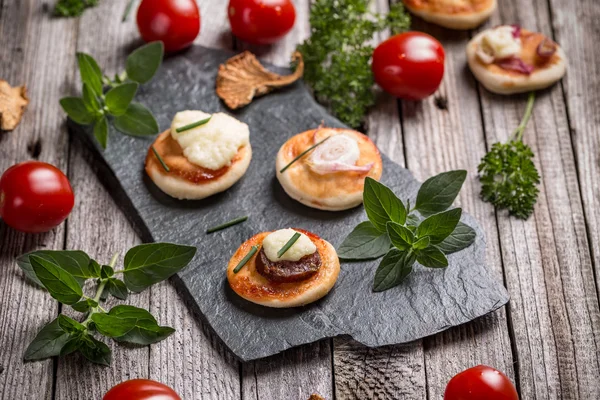 Pizza snacks — Stock Photo, Image