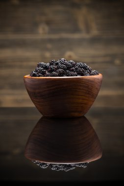 Bowl of blackberries clipart