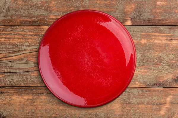 Pusty płyta czerwony — Zdjęcie stockowe