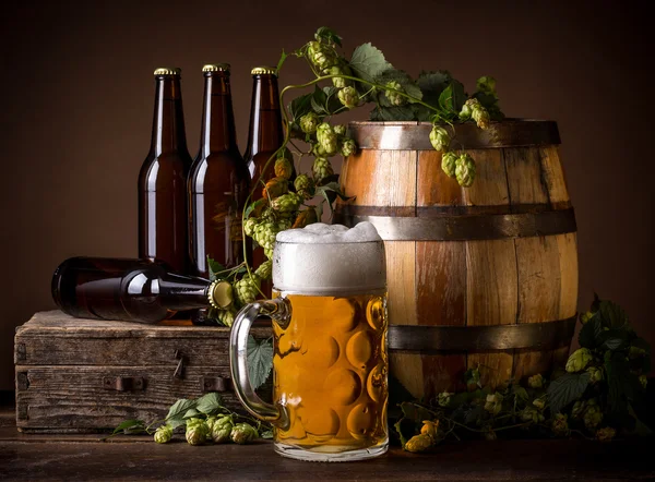 Stilleven met bier — Stockfoto