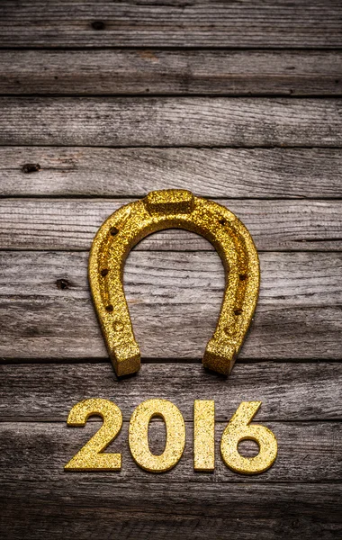 2016 año número de oro — Foto de Stock