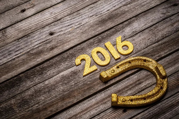 2016 geschreven in gouden cijfers — Stockfoto