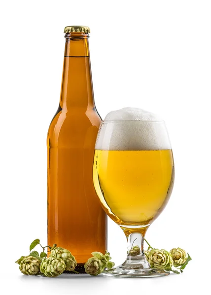 Bicchiere di birra leggera — Foto Stock