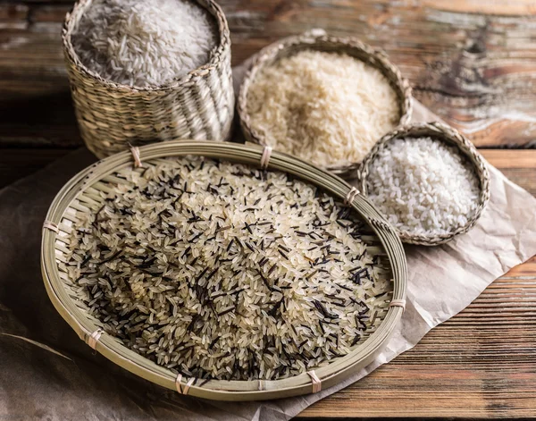 Διαφορετικά είδη ρυζιού — Φωτογραφία Αρχείου