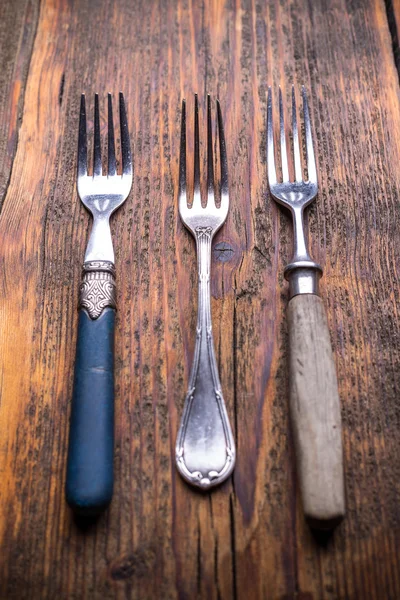 Vintage silverware, cutlery — Stock Photo, Image