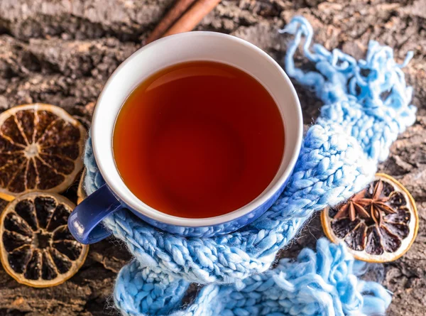 Hideg időben, tea Stock Fotó