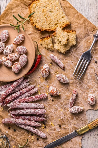 Salame seco a ar — Fotografia de Stock