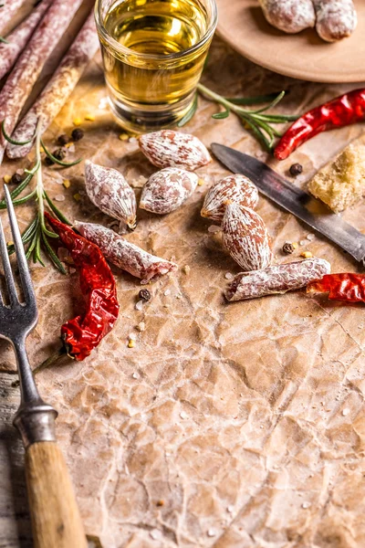 Salami francés con chile —  Fotos de Stock