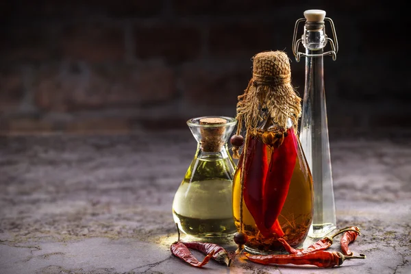 Diversi tipi di olio da cucina — Foto Stock