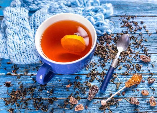 Taza de té negro — Foto de Stock