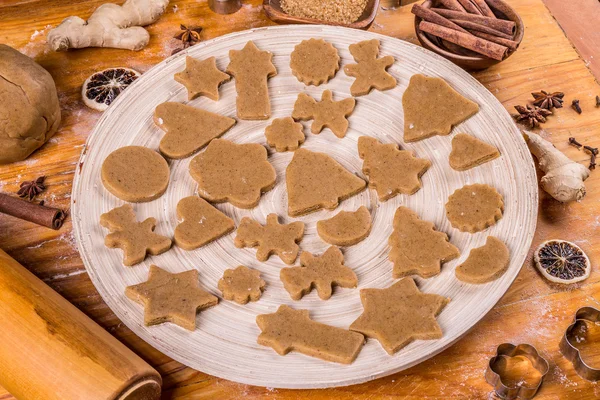 Biscuits au pain d'épice de Noël — Photo