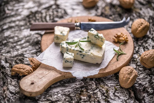 Queijo Gorgonzola com alecrim — Fotografia de Stock