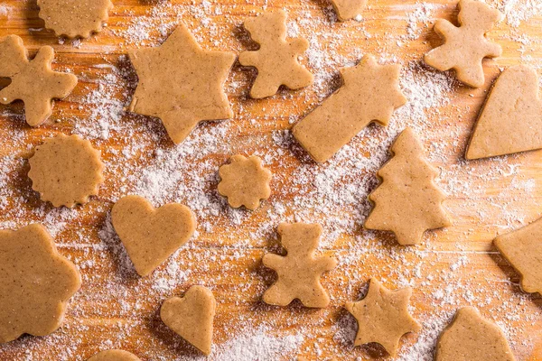 Biscotti fatti in casa di pan di zenzero — Foto Stock