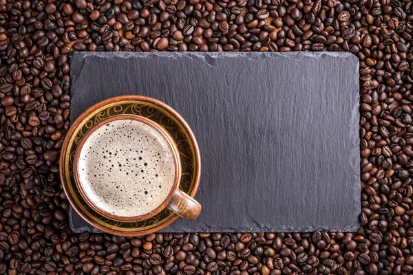 커피 잔의 맨 위 모습 — 스톡 사진