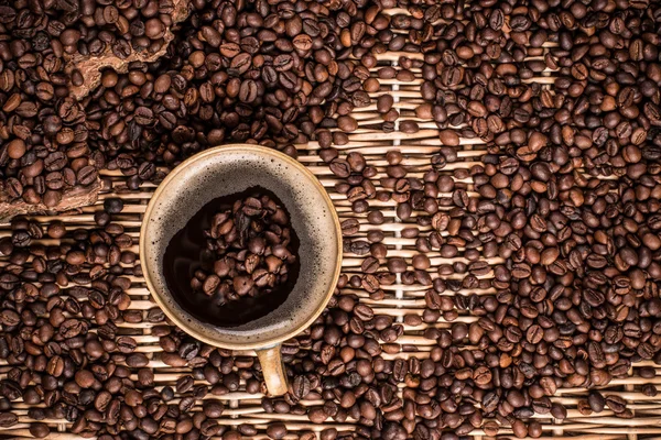 Vista superior de la taza de café —  Fotos de Stock