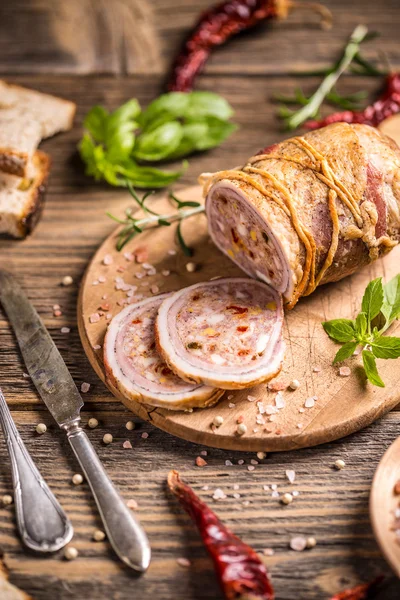 Roll van varkensvlees — Stockfoto