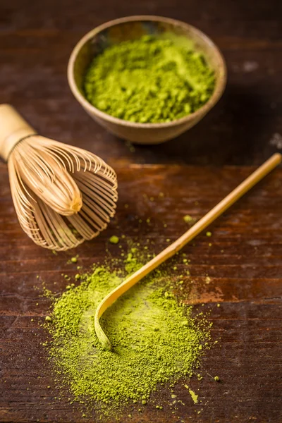 Green powder tea — Stock Photo, Image