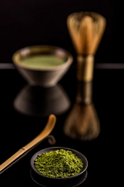 抹茶、粉末緑茶 — ストック写真
