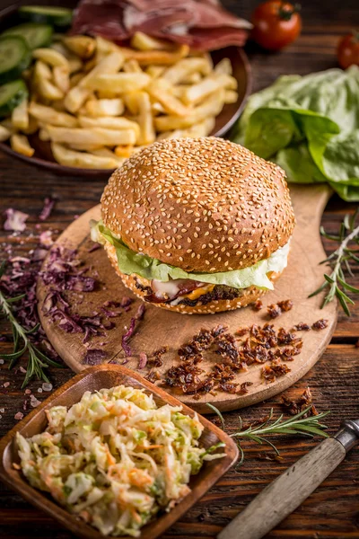 Hamburger, fast food — Stok fotoğraf