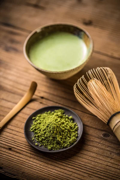 Matcha jemný práškový zelený čaj — Stock fotografie