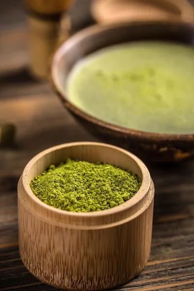 Powder green tea — Stock Photo, Image