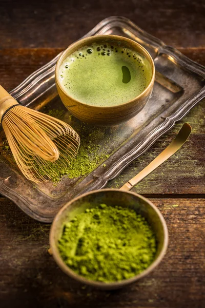 Nöbetçilerin Matcha çay — Stok fotoğraf