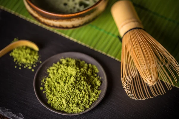 Matcha, té verde en polvo — Foto de Stock