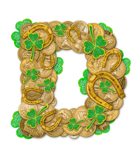 St. Patricks Dia feriado letra D — Fotografia de Stock