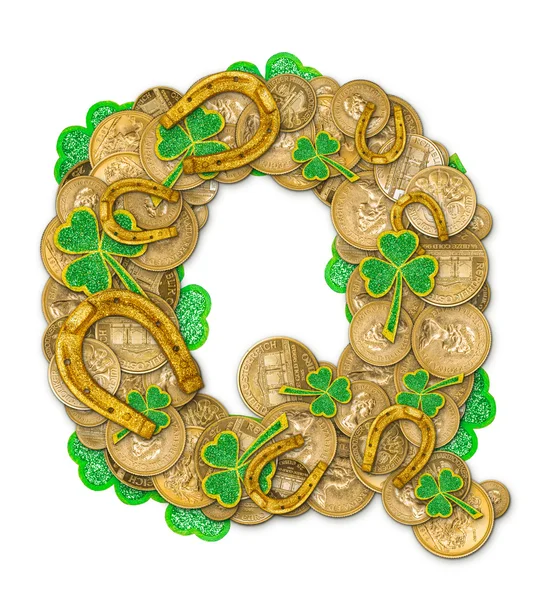 St. Patricks Day lettera di vacanza Q — Foto Stock