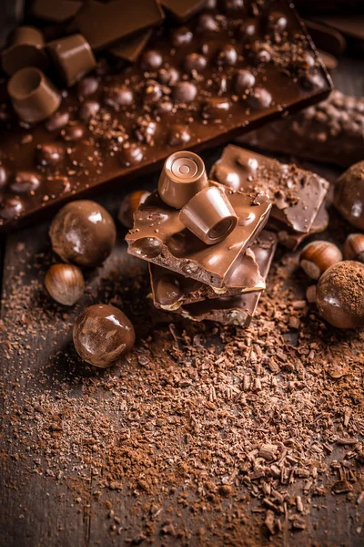 Склад шоколадних цукерок — стокове фото