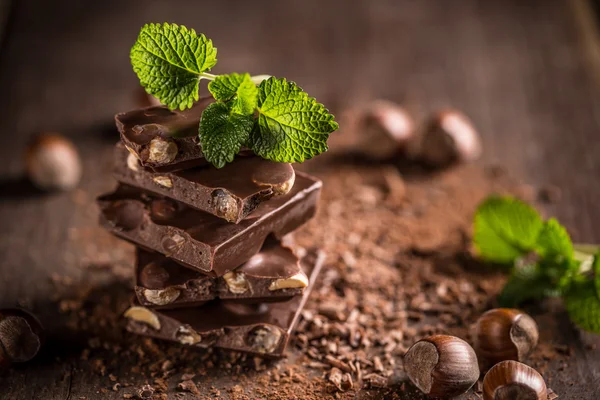 Pila de rebanadas de chocolate —  Fotos de Stock