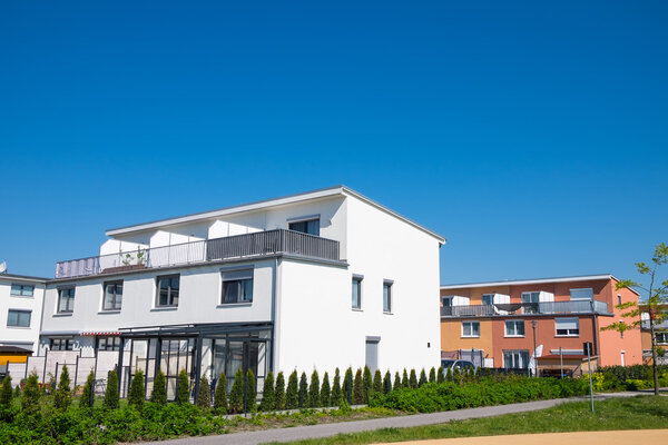 Modern family houses seen in Berlin