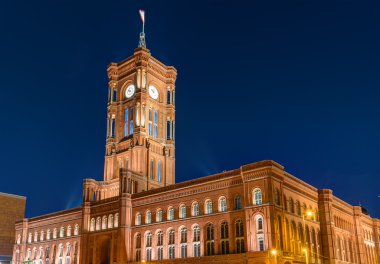 The townhall of Berlin at night clipart