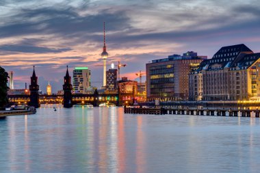 Dawn at the river Spree in Berlin clipart