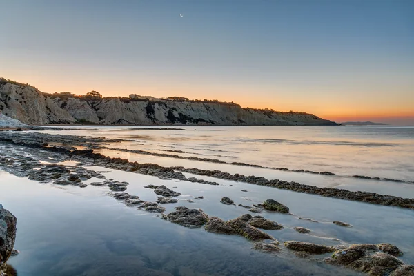 Salida del sol en el Scala dei Turchi — Foto de Stock