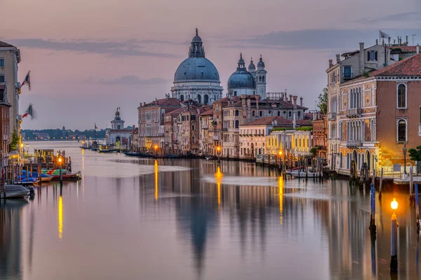 Gran Canal Basílica Santa Maria Della Salute Venecia Temprano Mañana — Foto de Stock