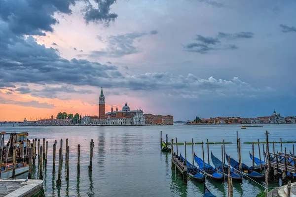 Amanecer Dramático Visto Venecia Italia — Foto de Stock