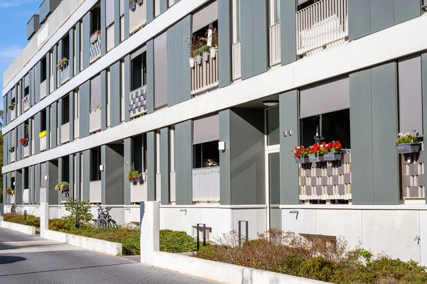 Modern Row Apartment Houses Seen Berlin Germany — Stock Photo, Image