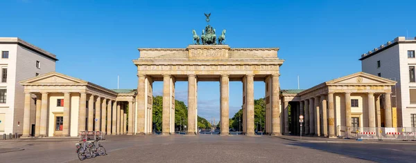 Panorama Des Brandenburger Tors Berlin Frühen Morgen Ohne Menschen — Stockfoto