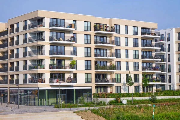 Modern Apartment Building New Housing Development Area Berlin — Stock Photo, Image