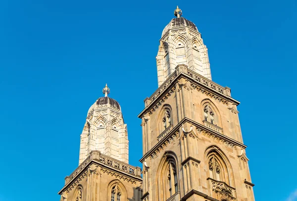 The towers of the Grossmunster — Stock Photo, Image