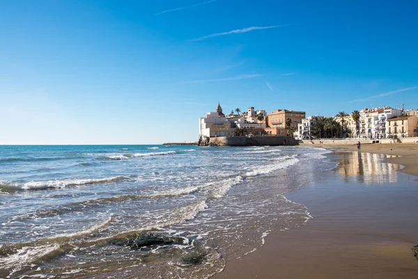 Plaży w Sitges w Hiszpanii — Zdjęcie stockowe