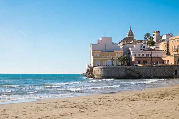 La playa de Sitges en Cataluña — Foto de Stock