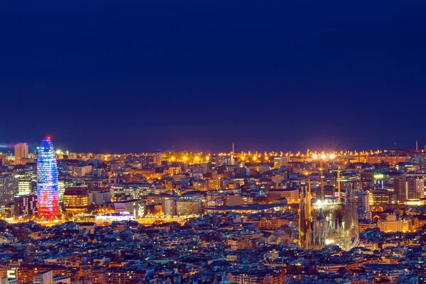 Dettaglio di Barcellona di notte — Foto Stock