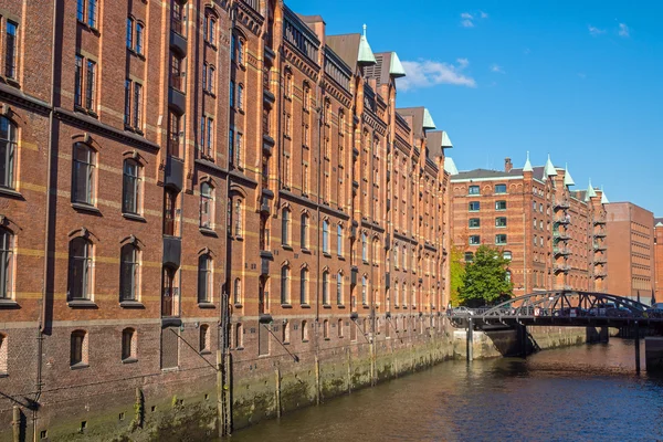 Gebouwen in de Speicherstadt — Stockfoto