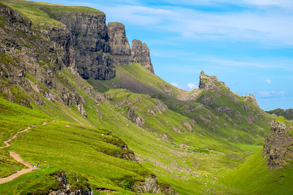 The Quiraing mountains in Scotland