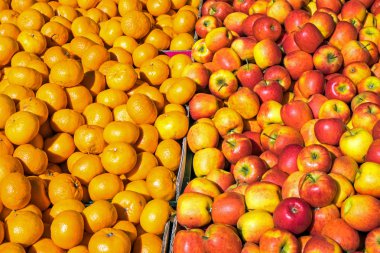 Clementines ve elma Satılık